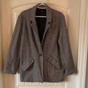 Vici Houndstooth Blazer in Black and White